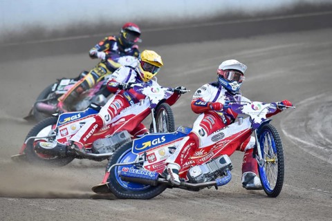 WROCLAW, POLAND - JULY 29, 2017: Speedway couple turnament race Germany - Poland during The World