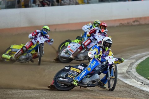 WROCLAW, POLAND - JULY 29, 2017: Speedway couple turnament race Denmark - Sweden during The World