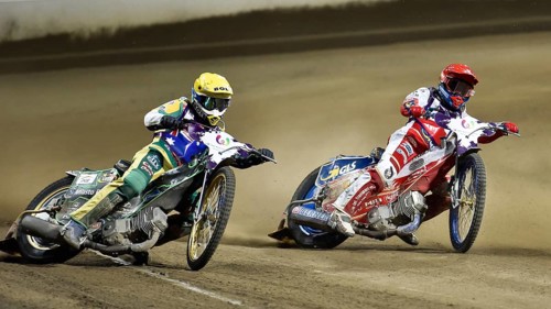WROCLAW, POLAND - JULY 29, 2017: Speedway couple turnament race Poland - Australia during The World