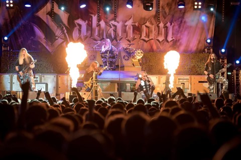 WROCLAW, POLAND - AUGUST 29, 2016: Concert Sabaton during festival wROCK for freedom