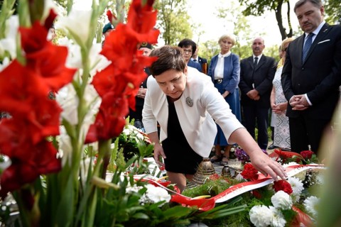 LUBIN, POLAND - AUGUST 31, 2017: Celebrations of the 35th anniversary of the Lubin Crime and the