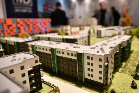 WROCLAW, POLAND - FEBRUARY 4, 2017: The fifth edition of Housing Fair New House New Flat. Miniature