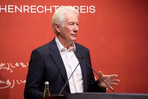 Richard Gere (International Chairman of the International Campaign for Tibet), at the presentation