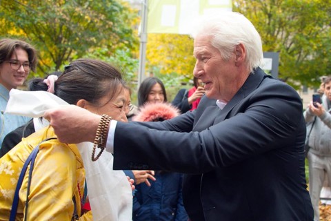Richard Gere (International Chairman of the International Campaign for Tibet), arriving for the