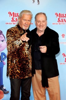 Johnny Logan and Harold Faltermeyer at a special screening of MISSION SANTA - AN ELF SAVES