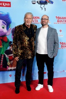 Johnny Logan and director Damjan Mitrevski at a special screening of MISSION SANTA - AN ELF SAVES