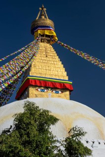 Boudhanath, the Boudha Stupa, the largest stupa in Nepal, Buddhist religious complex, UNESCO World