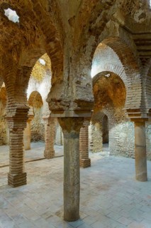 Ronda, malaga, spain Ancient arab baths (hammam) historical structure in ronda, spain, showing