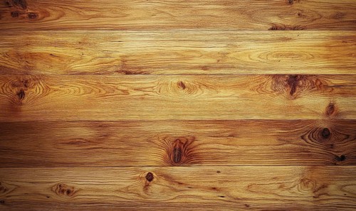 Smooth wood planks displaying natural grain patterns and light brown hues. AI generated