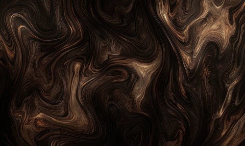 Abstract swirling pattern in earthy brown tones resembling wood grain AI generated