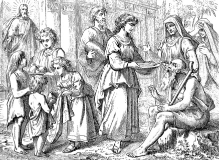 What you did to one of these least you did with, Gospel of Matthew, chapter 25, Jesus with a halo,