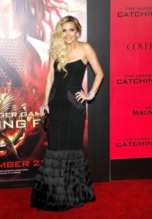 Ashlee Simpson at the Los Angeles premiere of 'The Hunger Games: Catching Fire' held at the Nokia