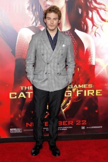 Sam Claflin at the Los Angeles premiere of 'The Hunger Games: Catching Fire' held at the Nokia
