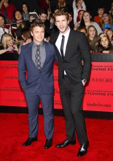 Luke Hemsworth and Liam Hemsworth at the Los Angeles premiere of 'The Hunger Games: Catching Fire'