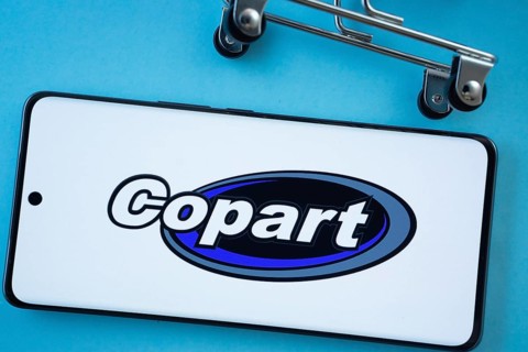 Dhaka, Bangladesh- 03 July 2025: Smartphone screen showing the Copart logo with shopping cart