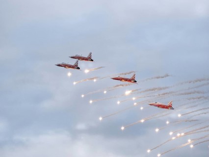 Axalp, Switzerland, airshow, demonstration, air force, army, military, Alps, mountains, F5,