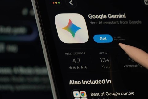 Dhaka, Bangladesh- 24 Oct 2025: A iPad screen displaying the Google Gemini app on App store