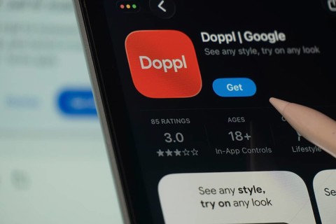 Dhaka, Bangladesh- 24 Oct 2025: A iPad screen displaying the Doppl Google app on App store