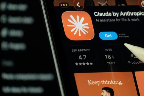 Dhaka, Bangladesh- 24 Oct 2025: A iPad screen displaying the Claude by Anthropic app on App store