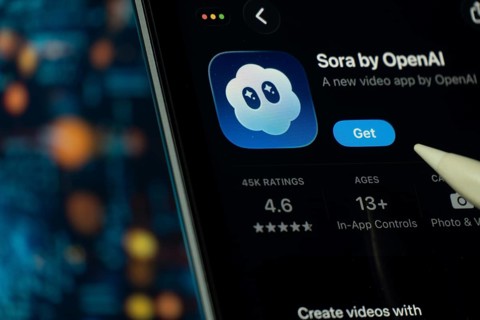 Dhaka, Bangladesh- 24 Oct 2025: A iPad screen displaying the Sora by OpneAI app on App store