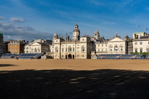 London, United Kingdom - 14 May 2025: A wide view of the iconic Horse Guards parade in London's