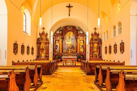 St. Michael's Church with the main altar, Michaeler Platz, near the Hofburg Imperial Palace,