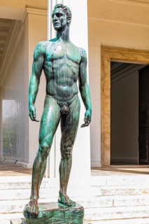 Bronze Theseus statue in front of the Theseus Temple, Volksgarten, Vienna, Austria