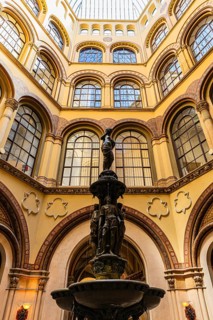 Donaunixen fountain in Palais Ferstel, Vienna, Austria