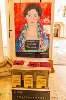 Poster by Gustav Klimt, Portrait of Miss Lieser, Kinsky Auction House, Vienna, Austria