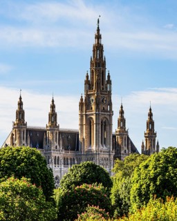 The town hall with its neo-gothic façade, Vienna, Austria