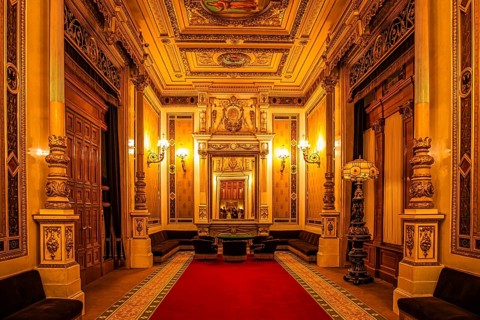 Magnificent foyer at the Vienna State Opera, Vienna, Austria