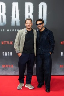 Paco-Luca Nitsche and Elyas M'Barek at the premiere of the Netflix film Babo in the Astor Film