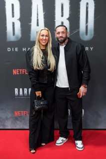 Dominique Eckerlin and Christian Eckerlin at the premiere of the Netflix film Babo at the Astor