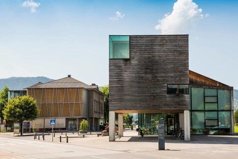 Architecture with wood, Andelsbuch, Bregenzerwald, Vorarlberg, Alps, Austria