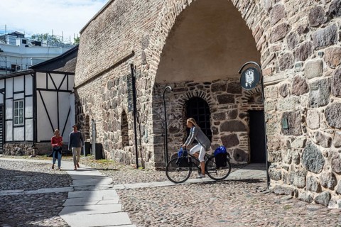 Västerport, the main gate in the old medieval defensive wall around the old city in Kalmar,