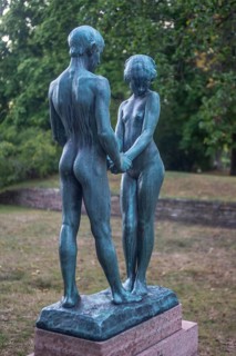 The Swedish sculptor Carl Eldh's (1873-1954) sculpture Youth in Kalmar, Småland, Sweden,