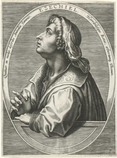 Ezekiel or Ezekiel, one of the great scriptural prophets and the text attributed to him or the