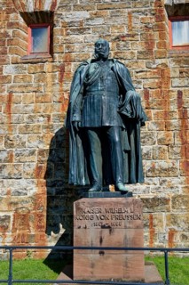Bronze statue of Emperor Wilhelm I King of Prussia, Hohenzollern Castle, ancestral home of the