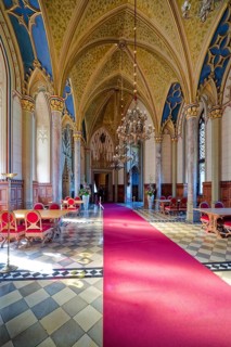 Count's Hall and Imperial Hall, Hohenzollern Castle, ancestral home of the House of Hohenzollern,