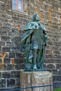 Bronze statue of Frederick I King of Prussia, Hohenzollern Castle, ancestral home of the House of