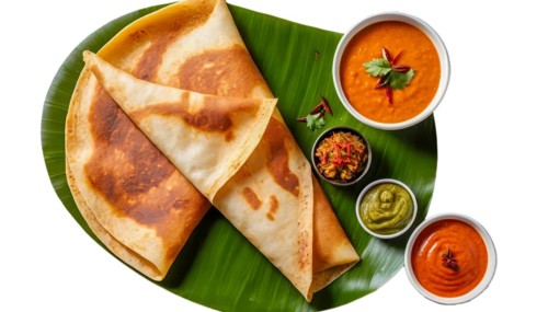 This image showcases a traditional South Indian breakfast, perfect for food blogs and culinary
