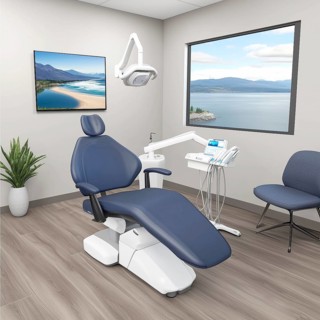 Equipment for dental treatment in a private dental office, AI generated