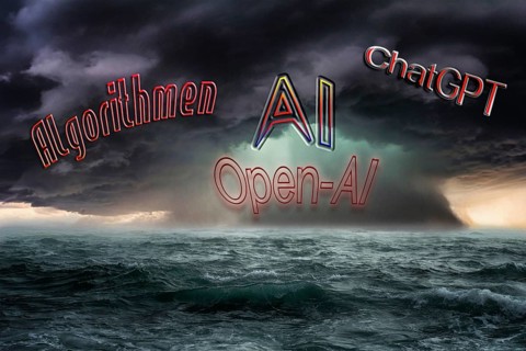 Symbolic photo, threat from algorithms, ChatGBT, AI, OpenAI, chatbot, artificial intelligence, IT