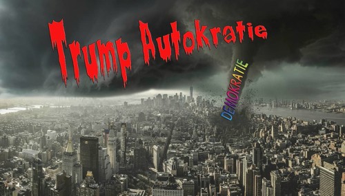 Symbolic image, USA, democracy in storm, freedom, individuality, social groups, humanity, press