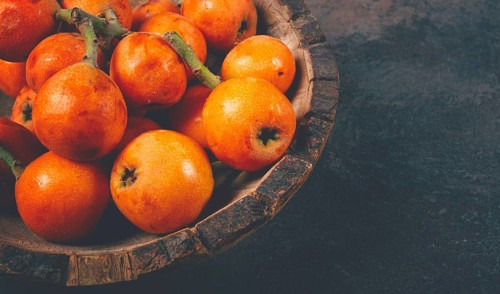 Fresh fruit medlar, loquat, shesek, lokva, Georgia