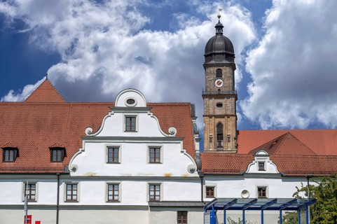 Tower of St. Martin Church, Amberg, Upper Palatinate, Bavaria, Germany