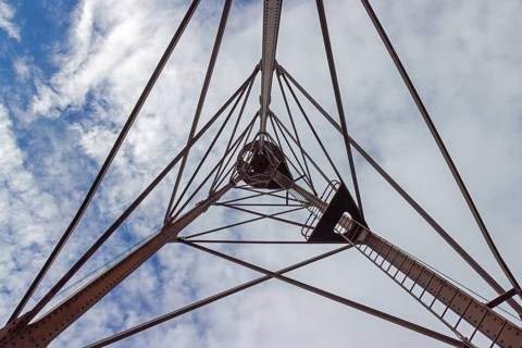 Airship mooring mast for Amundsen-Ellsworth 1926 Transpolar Flight at Ny-Alesund, Oscar II Land,