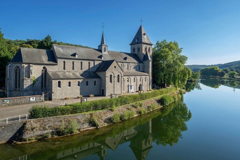 11th century Romanesque Abbey Church of St Peter, Église abbatiale Saint-Pierre d'Hastière,