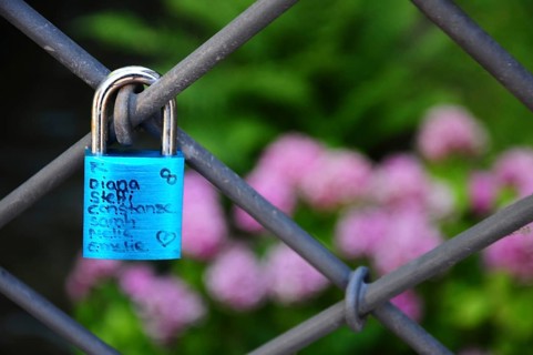 Padlock as a symbol of loyalty and friendship, Germany