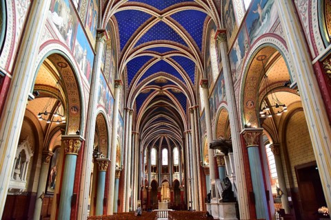 Saint-Germain-des-Prés Church in Paris, France